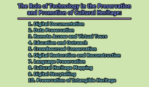 The Role of Technology in the Preservation and Promotion of Cultural ...