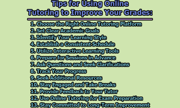 Tips for Using Online Tutoring to Improve Your Grades