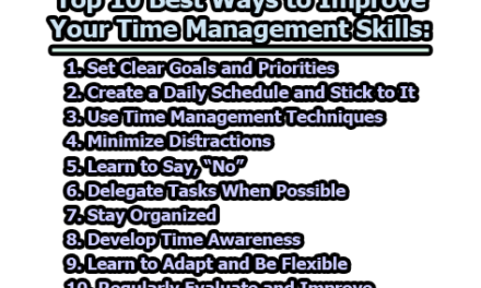Top 10 Best Ways to Improve Your Time Management Skills