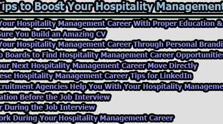 Top 10 Tips to Boost Your Hospitality Management Career
