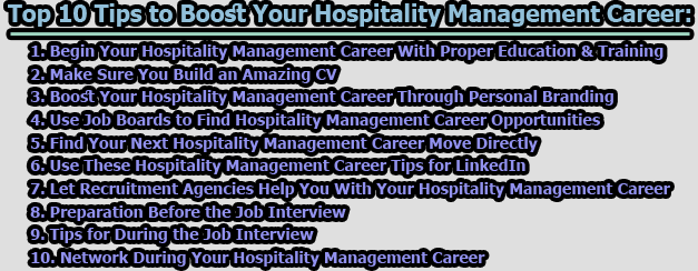 Top 10 Tips to Boost Your Hospitality Management Career