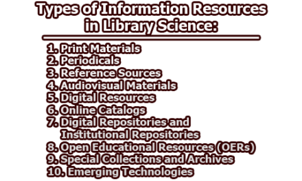 Types of Information Resources in Library Science
