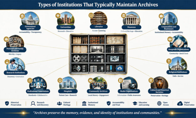 Types of Institutions That Typically Maintain Archives