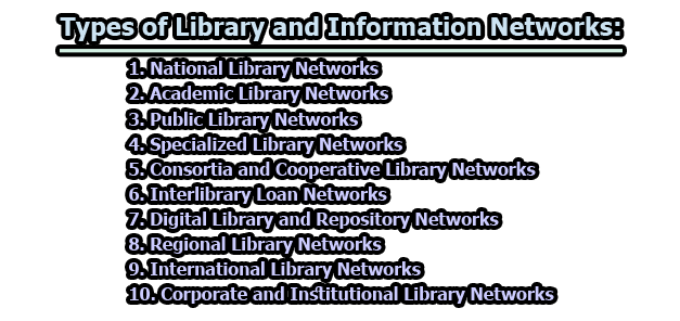 Types of Library and Information Networks