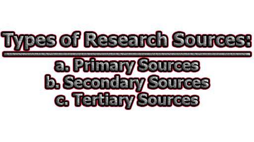 Types of Research Sources | Primary, Secondary & Tertiary Sources